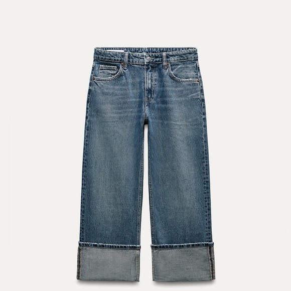 ZARA STRAIGHT LEG MID RISE TRE JEANS - Picture 3 of 7